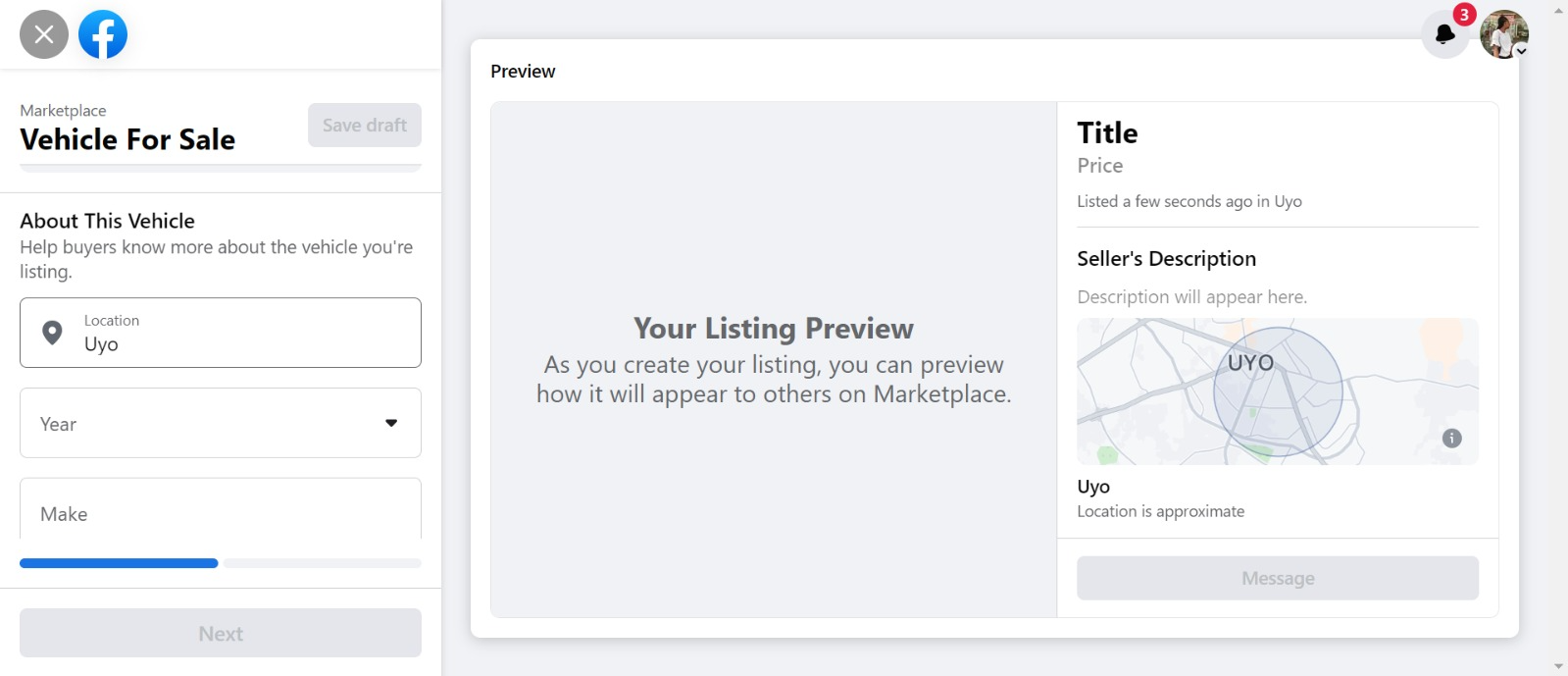 Sell Cars on Marketplace Using Computer Devices