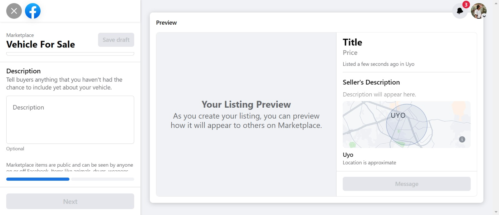 Sell Cars on Marketplace Using Computer Devices